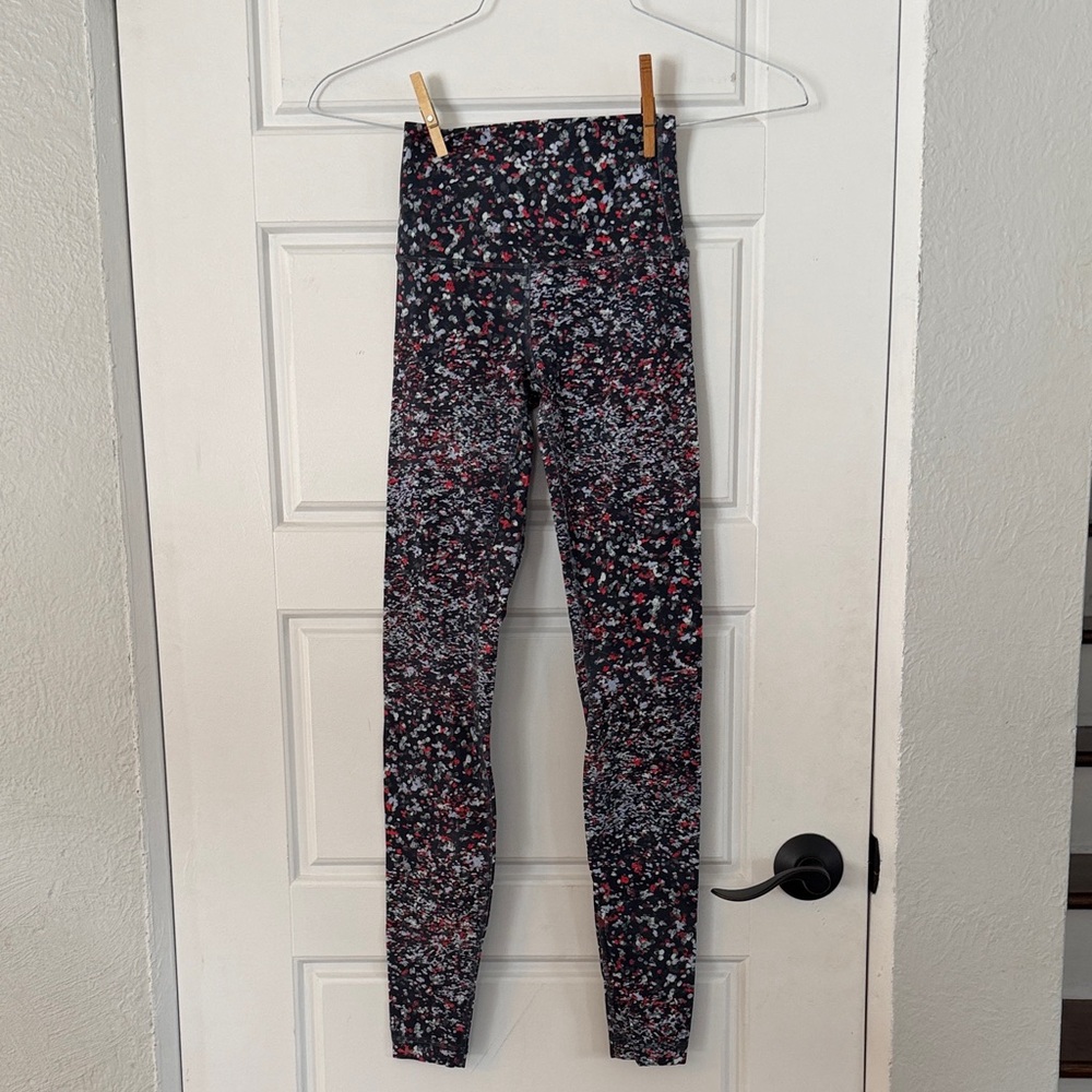 lululemon athletica Black and Red Patterned Align Leggings